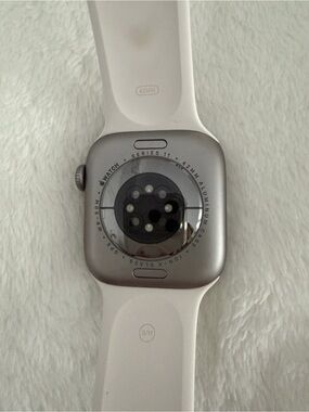 Apple Watch Series 11 42mm Aluminum Case in Silver with White Sport Band